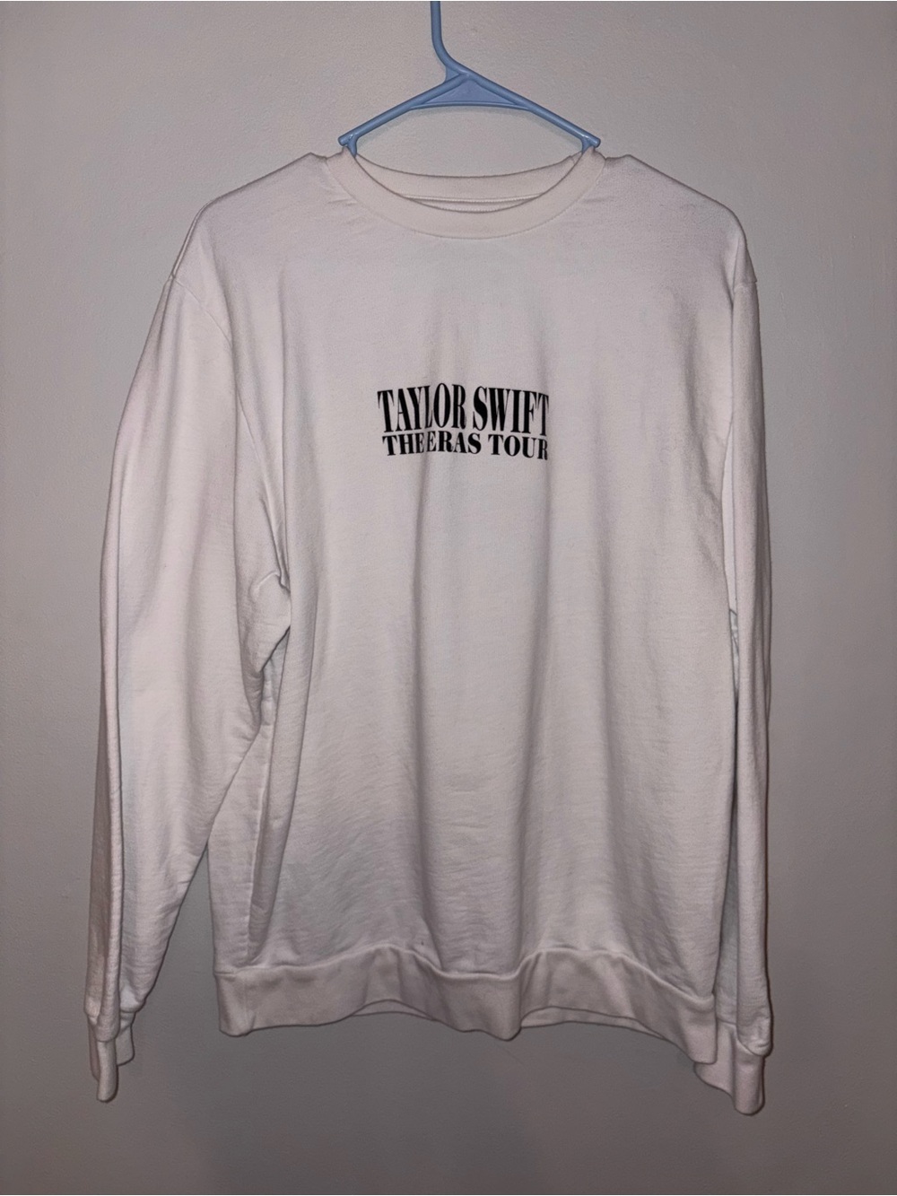 Taylor Swift White & Black The Eras Tour Printed Crewneck